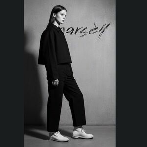 Authentic Marsell luxury designer soft white leather lace up ankle boots sz 8